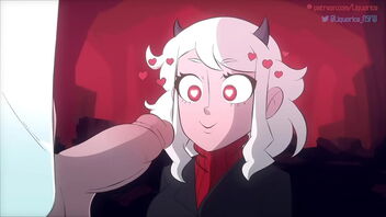 The erotic parody of a classic character known as Helltaker with a special focus on blowjob and deepthroat scenes.