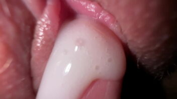 Close up and personal sex with a friend’s fiancé, tight and creamy fuck and cum on spread pussy