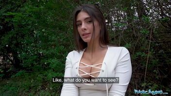 Tru Kait, the public agent enjoys rough sex outside.