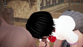 Rukia from Bleach in hot hentai action