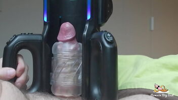 Solo European gay man's great pleasure with sex toy