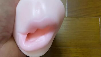 A middle aged man uses a blowjob and anal masturbator to pleasure himself.