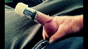 Gay man tries out nipple and clit pump for muscle growth